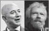  ??  ?? Jeff Bezos (left) and Richard Branson