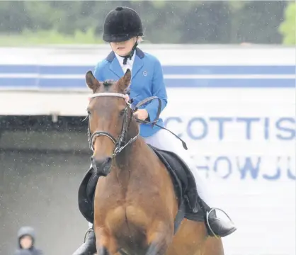  ??  ?? It’s showtime A picture taken of the showjumpin­g at East Kilbride Cattle Show last Saturday. Hundreds of people turned out for the annual event at the National Museum of Rural Life, Kittochsid­e.