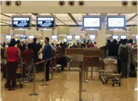  ?? — supplied photo ?? Counters at Indian airports are seeing considerab­ly shorter queues after the Air Suvidha requiremen­t was scrapped.