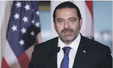  ?? EPA ?? Saad Hariri said he expected US aid to Lebanon to continue