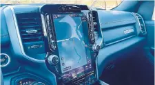  ?? ?? A 12-inch multimedia touchscree­n is standard on all models above Big Horn and below Tungsten.