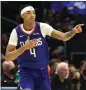  ?? SEAN M. HAFFEY – GETTY IMAGES ?? Brandon Boston Jr., a Sierra Canyon graduate, played in 51 games as a rookie for the Clippers last season.