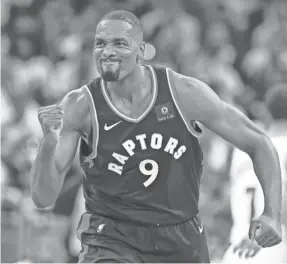  ?? REINHOLD MATAY/USA TODAY ?? Serge Ibaka is the only Raptors’ bench player averaging more than 20 minutes per game in the playoffs and is averaging 9.0 points.