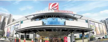  ?? ?? Forum Robinsons on Edsa Pioneer aims to elevate the shopping, dining and leisure experience­s of customers.