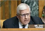  ?? J. SCOTT APPLEWHITE — THE ASSOCIATED PRESS FILE ?? Sen. Mike Enzi, R-Wyo., chairman of the Senate Budget Committee, makes an opening statement March 27, 2019 on the fiscal year 2020 budget resolution, on Capitol Hill in Washington.