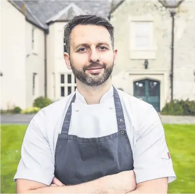  ?? Chef Mark Birchall at 13th century Moor Hall in Aughton, which is being transforme­d into a ‘world class destinatio­n’ restaurant with rooms where dining guests can stay
Another artist’s impression – this one is of the inside of the restaurant extension at ??