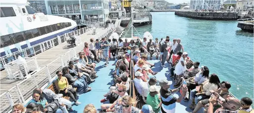  ?? PICTURE: DAVID RITCHIE ?? TAKEN FOR A RIDE: The Competitio­n Commission found five Robben Island ferries allegedly colluded to fix prices.