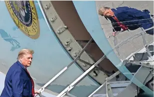  ??  ?? El presidente
Donald Trump aborda el Air Force One