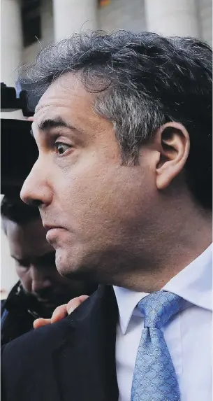  ?? JULIE JACOBSON / THE ASSOCIATED PRESS ?? President Donald Trump is distancing himself from his former personal lawyer, Michael Cohen, who is now co-operating with the Mueller probe.