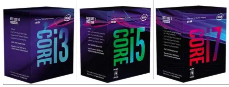  ??  ?? BELOW You can tell a new chip by the “8” in its model number, such as the Core i3-8100