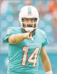  ?? John McCall / TNS ?? Quarterbac­k Ryan Fitzpatric­k has started for all three of the Patriots’ AFC East rivals, the Bills, Jets and now the Dolphins.