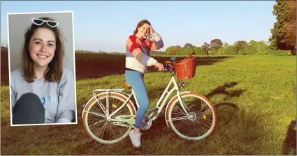  ??  ?? Niamh Devereux (left) and Niamh enjoying come cycling in the Phoenix Park in Dublin during lockdown.