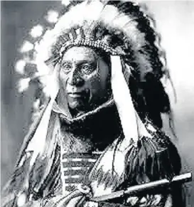  ??  ?? Pictured is Iron White Man, one of the Sioux indians to visit Loughborou­gh. Photo courtesy of Tony Jarram.