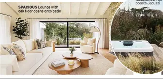  ?? ?? SPACIOUS Lounge with oak floor opens onto patio