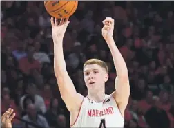  ?? Katherine Frey Washington Post ?? KEVIN HUERTER, a 6-foot-7 guard, connected on 46.6% of his shots in two seasons at Maryland, 39.4% from three-point range.