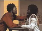  ?? UNIVERSAL ?? Doppelgang­er Red (Lupita Nyong’o) terrorizes Adelaide Wilson (also Nyong’o) in “Us.”