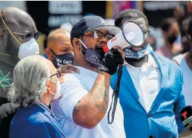  ?? EFE ?? Terrence Floyd, hermano del fallecido, durante una concentrac­ión.