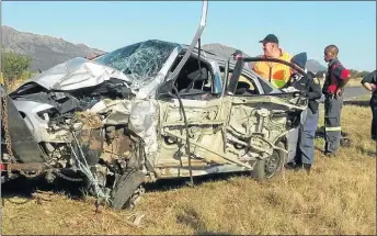  ??  ?? WRECKED: The vehicle in which Xolile Klaas and four other people were killed