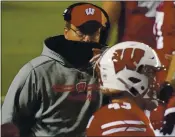  ?? MORRY GASH — THE ASSOCIATED PRESS ?? Head coach Paul Chryst was one of 12 people from the Wisconsin football program to test positive for COVID-19.