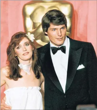  ?? AP FILE PHOTO ?? Actress Margot Kidder and actor Christophe­r Reeve at the Academy Awards ceremony in Los Angeles, Calif., in April 1979.