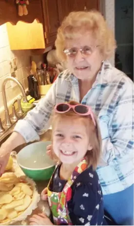  ?? PROVIDED ?? Patricia Marvin cooking with her great-granddaugh­ter Savanna.