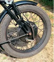  ??  ?? Opinions vary regarding the effectiven­ess of the front brake, However, it does work, although whether the startling scoop improves things is a matter for another debate