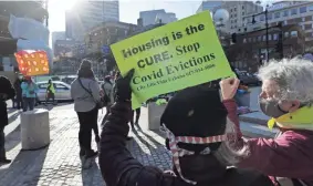  ?? MICHAEL DWYER/AP ?? States have begun to ramp up the amount of rental assistance reaching tenants but there are still millions of families facing eviction who haven’t received help.