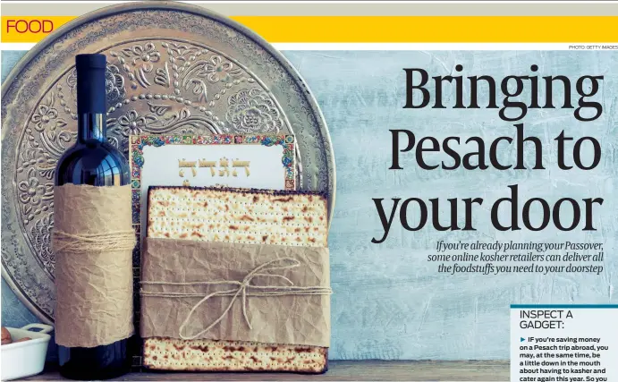  ??  ?? Online retailers are ready to make this Pesach super safe for shoppers
