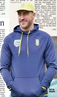  ??  ?? Faf du Plessis