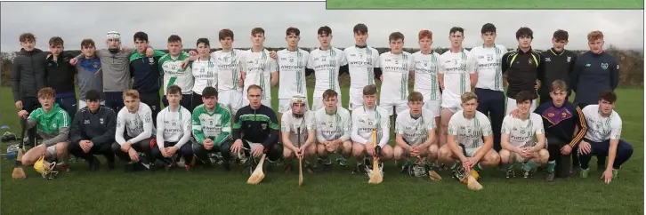  ??  ?? St Peter’s College, who defeated Borris Vocational School to advance to the winners section of the Top Oil Leinster Schools ‘A’ hurling championsh­ip.