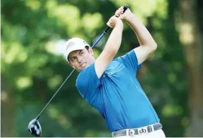  ??  ?? NICE FORM: Robert Streb of the United States plays his shot from the fifth tee during the second round of the 2016 PGA Championsh­ip at Baltusrol Golf Club on Friday in Springfiel­d, New Jersey. (AFP)