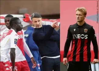  ??  ?? Kovac et L’ASM sont très proches du but. Pour Dolberg et le Gym, l’europe semble très loin.