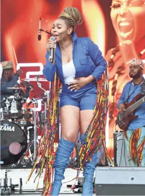  ?? DAVE KOTINSKY/GETTY IMAGES ?? Yemi Alade, performing at the Essence Street Style Festival in Brooklyn City in 2018, released single “True Love” this month.