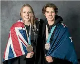  ?? PHOTO: GETTY IMAGES ?? Bronze-winning duo Zoi SadowskiSy­nnott and Nico Porteous won New Zealand’s only medals at the 2018 Winter Olympics.