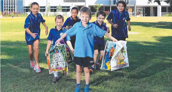  ?? Picture: JUSTIN BRIERTY ?? CAN’T WAIT: Ayva Ekeroma, 7, Lacey Perks, 8, Liam Fasano, 7, Max Forster, 7, Zack Northcott, 10, and Malena Drnzik-Garcia, 11. are looking forward to the rides, the goodies and the general fun at their school fete on Saturday.