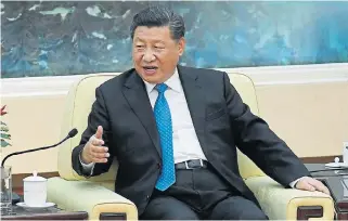  ?? /Reuters ?? Outreach: President Xi Jinping met Chinese entreprene­urs on Thursday, making policy suggestion­s that include lowering corporate taxes and resolving funding challenges faced by the country’s small private companies.