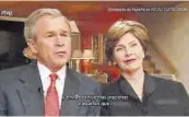  ?? ?? Bush y su esposa, Laura, durante la entrevista.