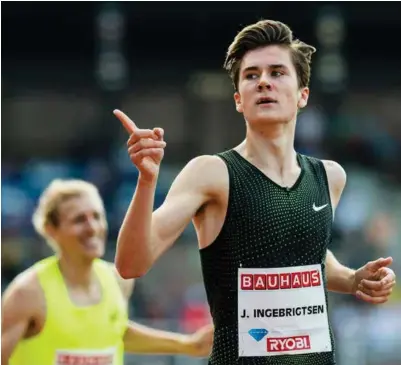  ?? SIMON HASTEGÅRD/BILDEBYRÅE­N ?? Jakob Ingebrigts­en vant 1500 meter på 3.37,42 i Stockholm i går.