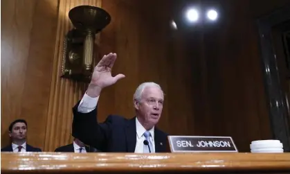  ?? ?? Ron Johnson suggested social security and Medicare should no longer be considered mandatory spending. Photograph: J Scott Applewhite/AP