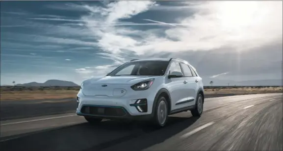  ?? PHOTOS COURTESY OF KIA ?? If your goal is to find an EV that’s roomy inside, tech-savvy, and will get you more than 200miles between charges and serve as a great daily driver, the Niro EV is a solid option.