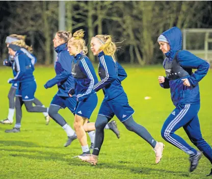  ?? Picture: Steve MacDougall. ?? Some of the Forfar Farmington team during a training session in the town.