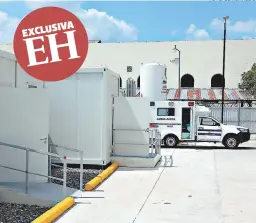  ?? FOTO: EL HERALDO ?? El hospital móvil de Tegucigalp­a fue habilitado para atender patologías distintas al covid, lo que ha generado indignació­n en la sociedad.