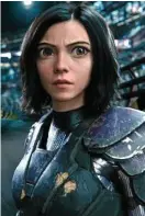  ??  ?? Rosa Salazar in a scene from the movie Alita: Battle Angel.