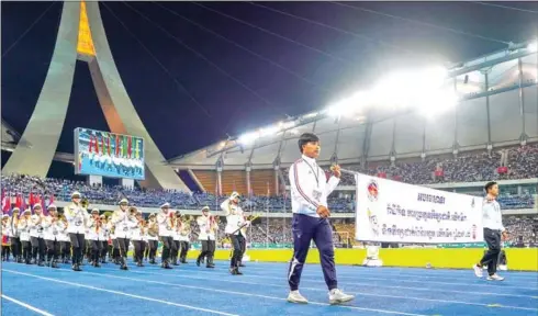  ?? YOUSOS APDOULRASH­IM ?? The opening of the 3rd National Games and 1st Para Games at the Morodok Techo stadium in Phnom Penh in November 2022.