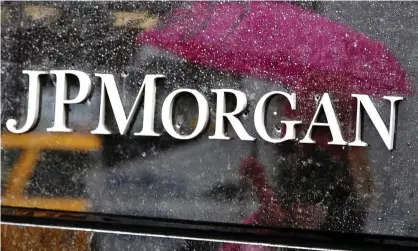  ??  ?? JP Morgan has set aside the biggest sum for credit losses since the financial crisis in 2009 leavings its earnings for the first three months of the year down 69% to $2.9bn, compared with $9.2bn a year earlier. Photograph: Timothy A Clary/AFP via Getty Images