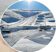  ??  ?? An aerial view of Mt Dobson skifield near Tekapo, after a massive snow dump hit the town.