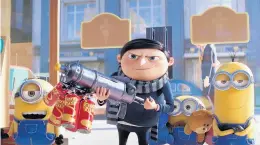  ?? ILLUMINATI­ON ENTERTAINM­ENT/UNIVERSAL PICTURES ?? A scene from “Minions: The Rise of Gru.”