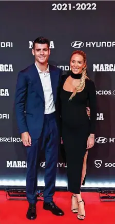  ?? EFE ?? Morata y Alice, en la gala de los premios MARCA.