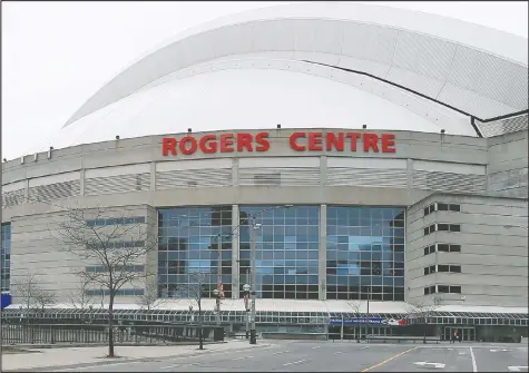  ?? — USA TODAY SPORTS FILES ?? MLB games at Rogers Centre in 2020 remain a goal of the Blue Jays organizati­on, but the team’s triple-A park in Buffalo and its Class-A facility in Dunedin, Fla., also are options.