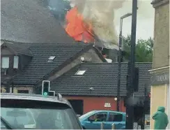  ??  ?? Blaze Reader Sam Butler sent in this picture of the fire